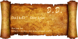 Dalkó Dorina névjegykártya