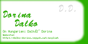 dorina dalko business card